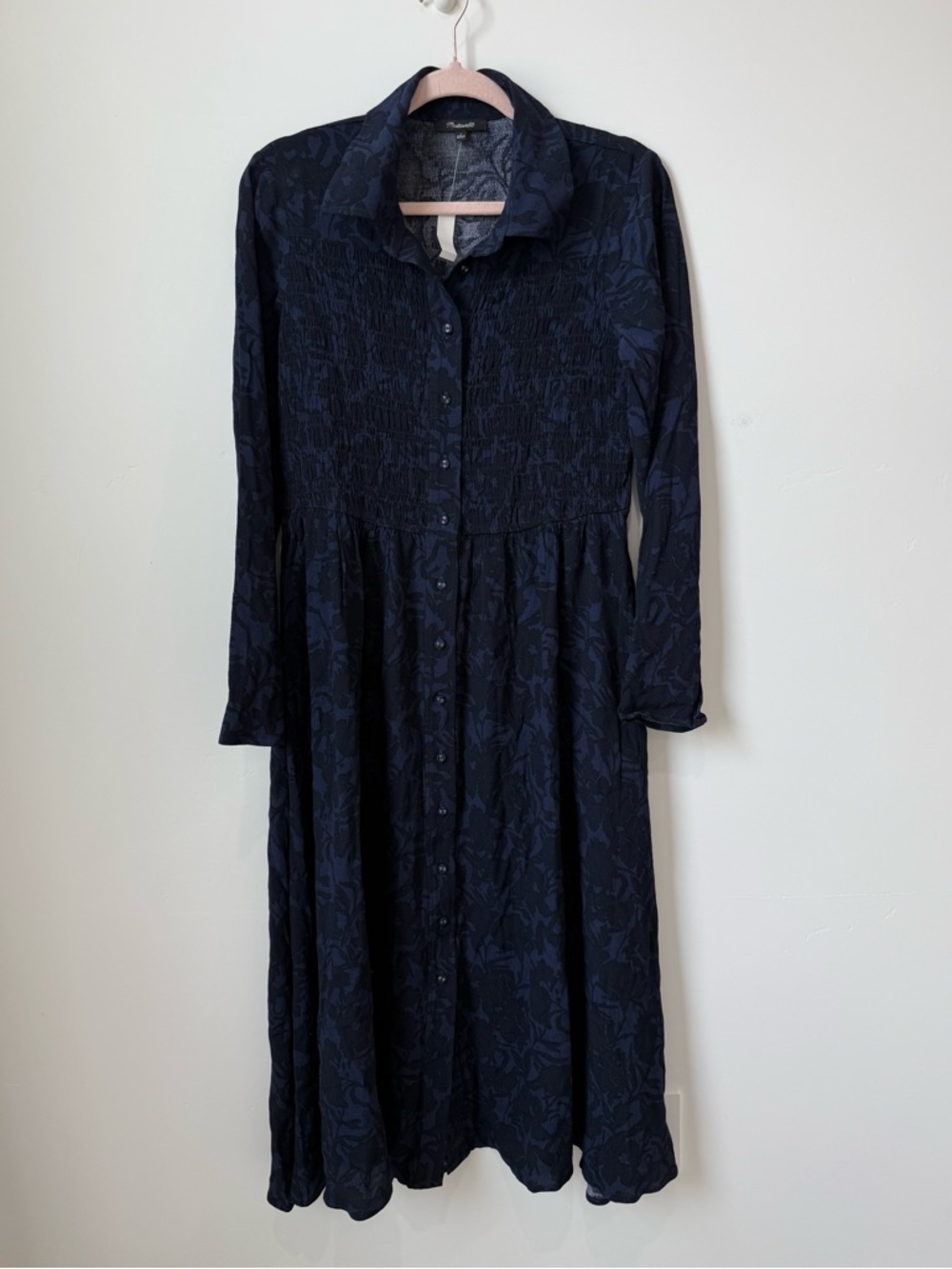 NWT Madewell Smocked Midi Shirtdress size 6 - Picture 5 of 8